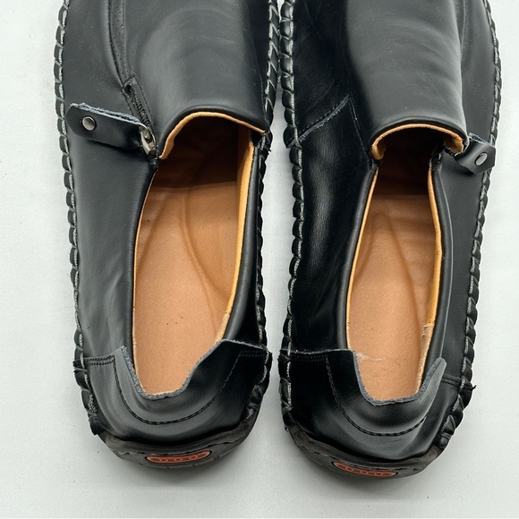 Men 100% Caoutchouc Black Fashion Leather Shoes Size (43) 10 - Picture 11 of 13